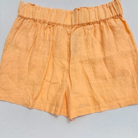 J. Crew Pull On 100% Linen Shorts Women Size M NWT High Waisted Summer Beach - Picture 5 of 9